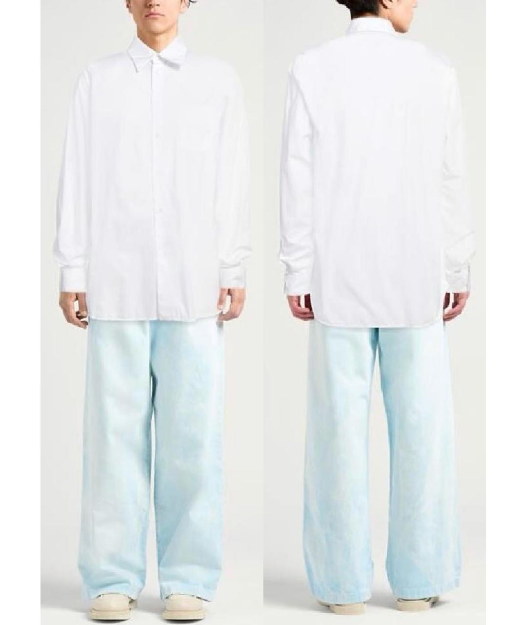 NO. 21 Белая хлопковая классическая рубашка, фото 5