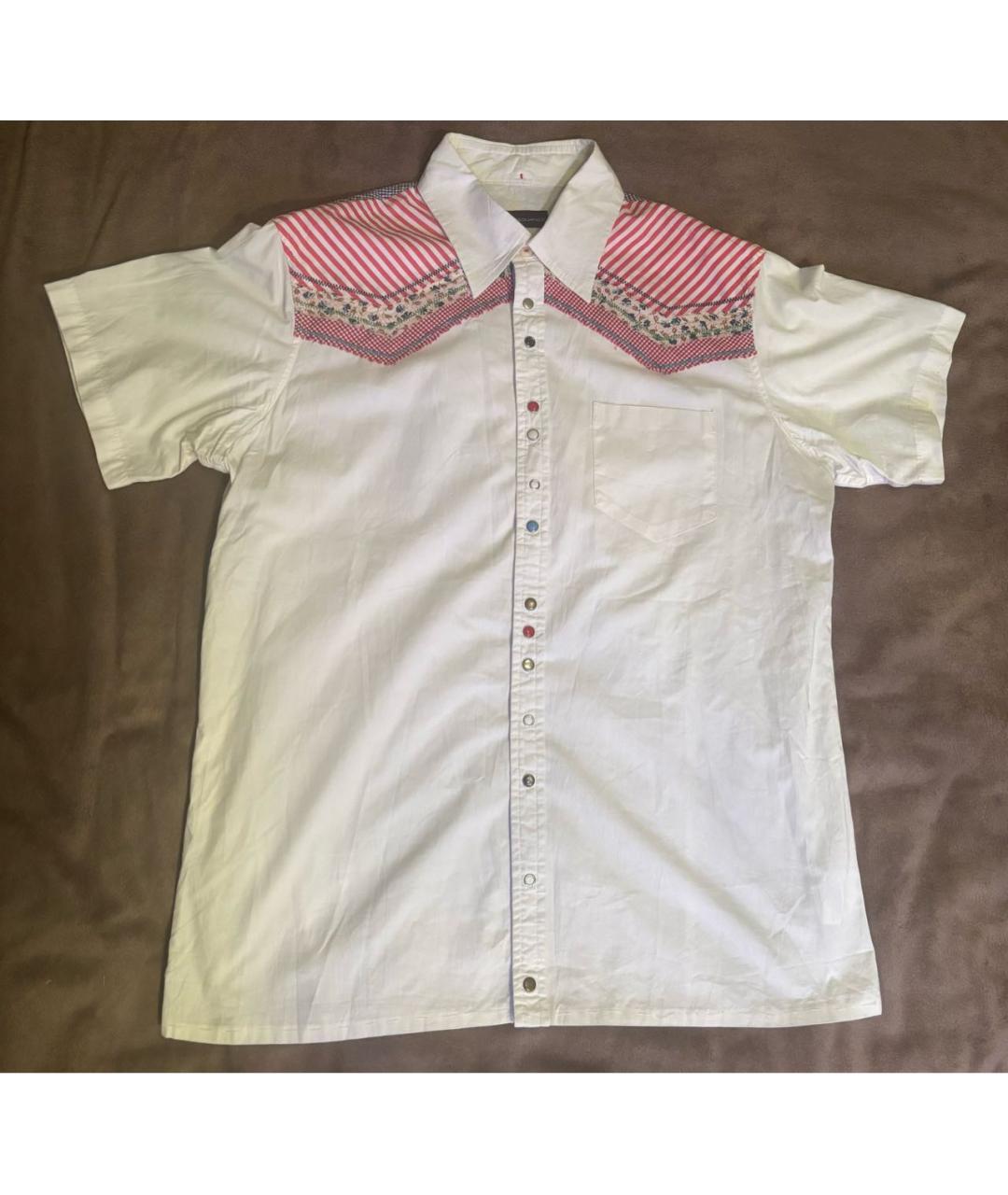 DSQUARED2 Белая хлопковая кэжуал рубашка, фото 7