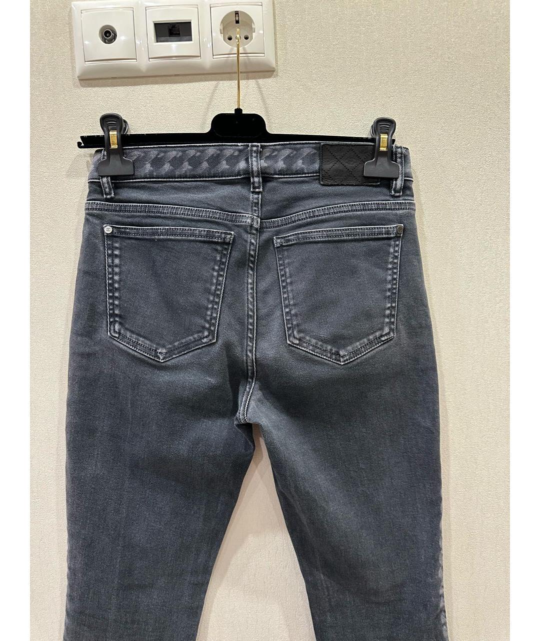 CHANEL Серые хлопковые прямые джинсы, фото 7