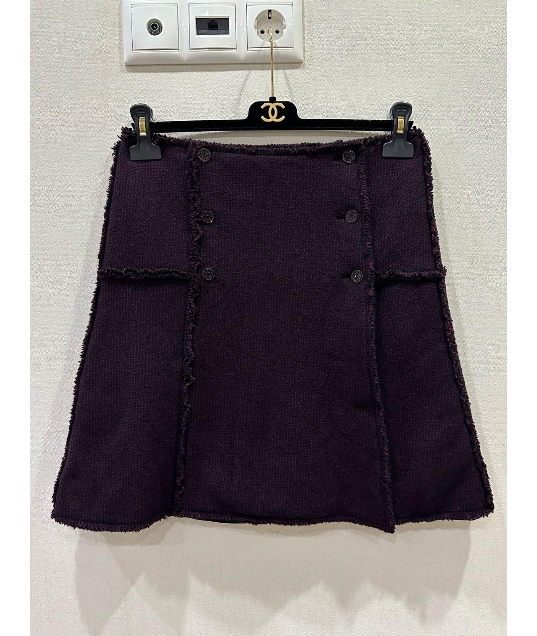 CHANEL Мульти твидовая юбка мини, фото 2