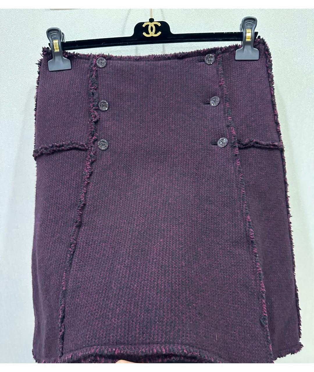 CHANEL Мульти твидовая юбка мини, фото 8