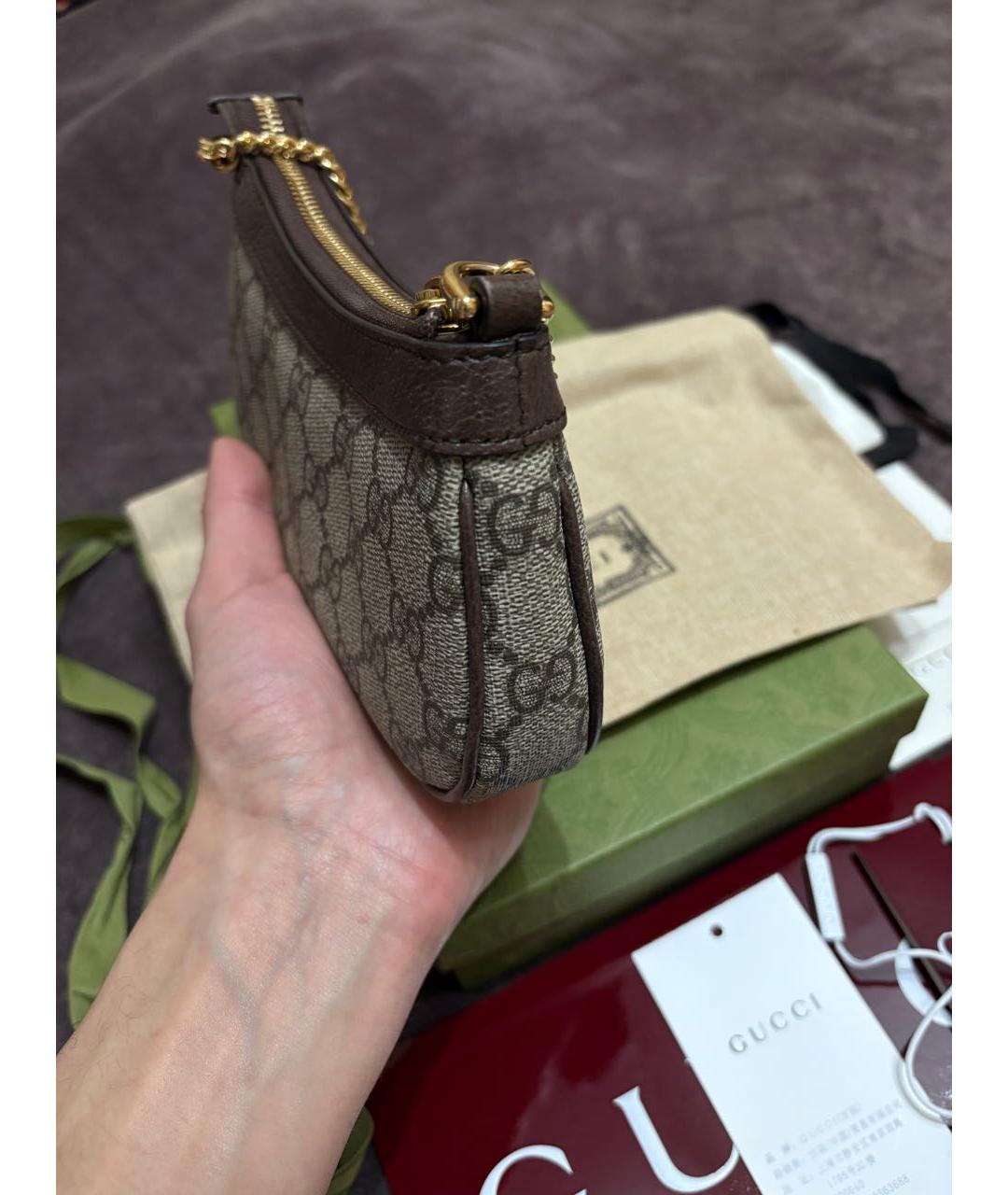 GUCCI Коричневая сумка с короткими ручками, фото 2