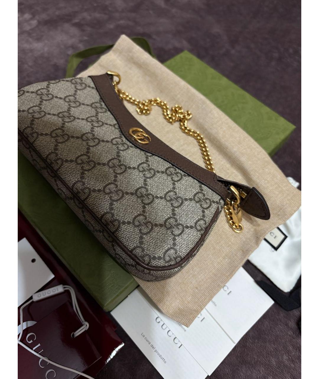 GUCCI Коричневая сумка с короткими ручками, фото 8