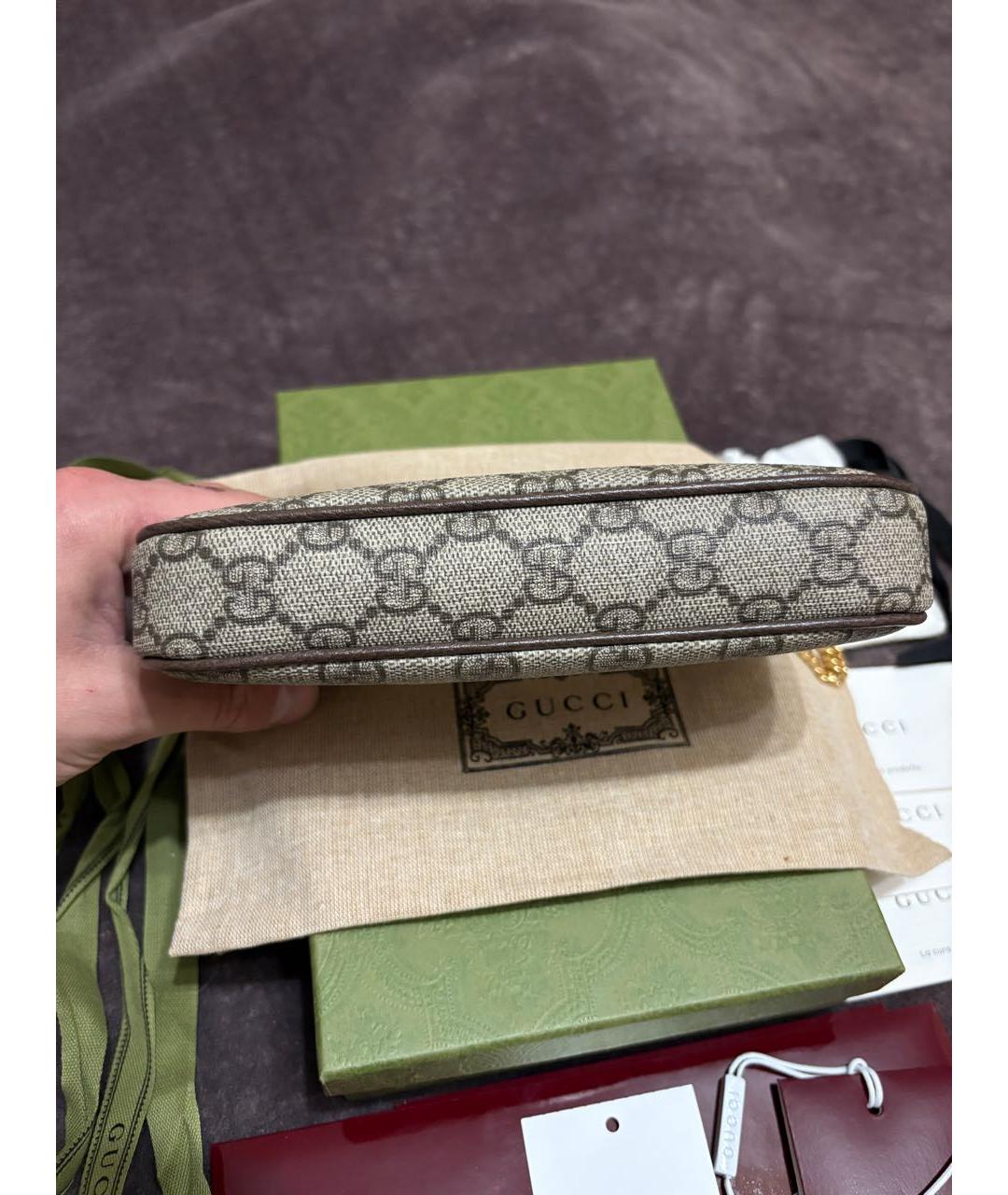 GUCCI Коричневая сумка с короткими ручками, фото 6