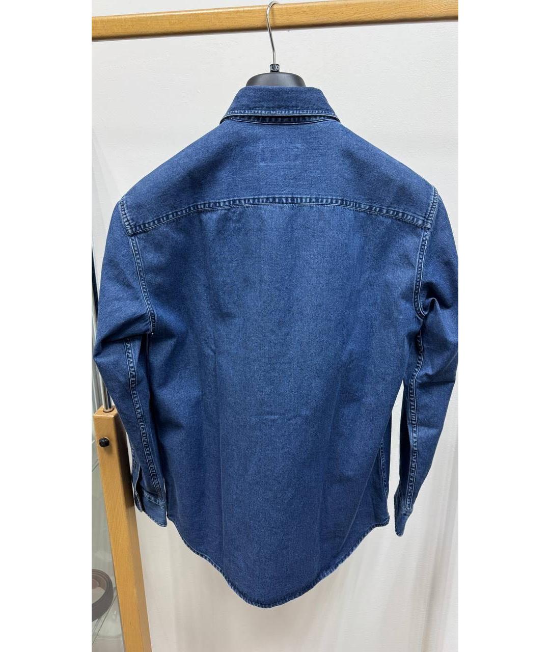 BRIONI Синяя хлопковая кэжуал рубашка, фото 2