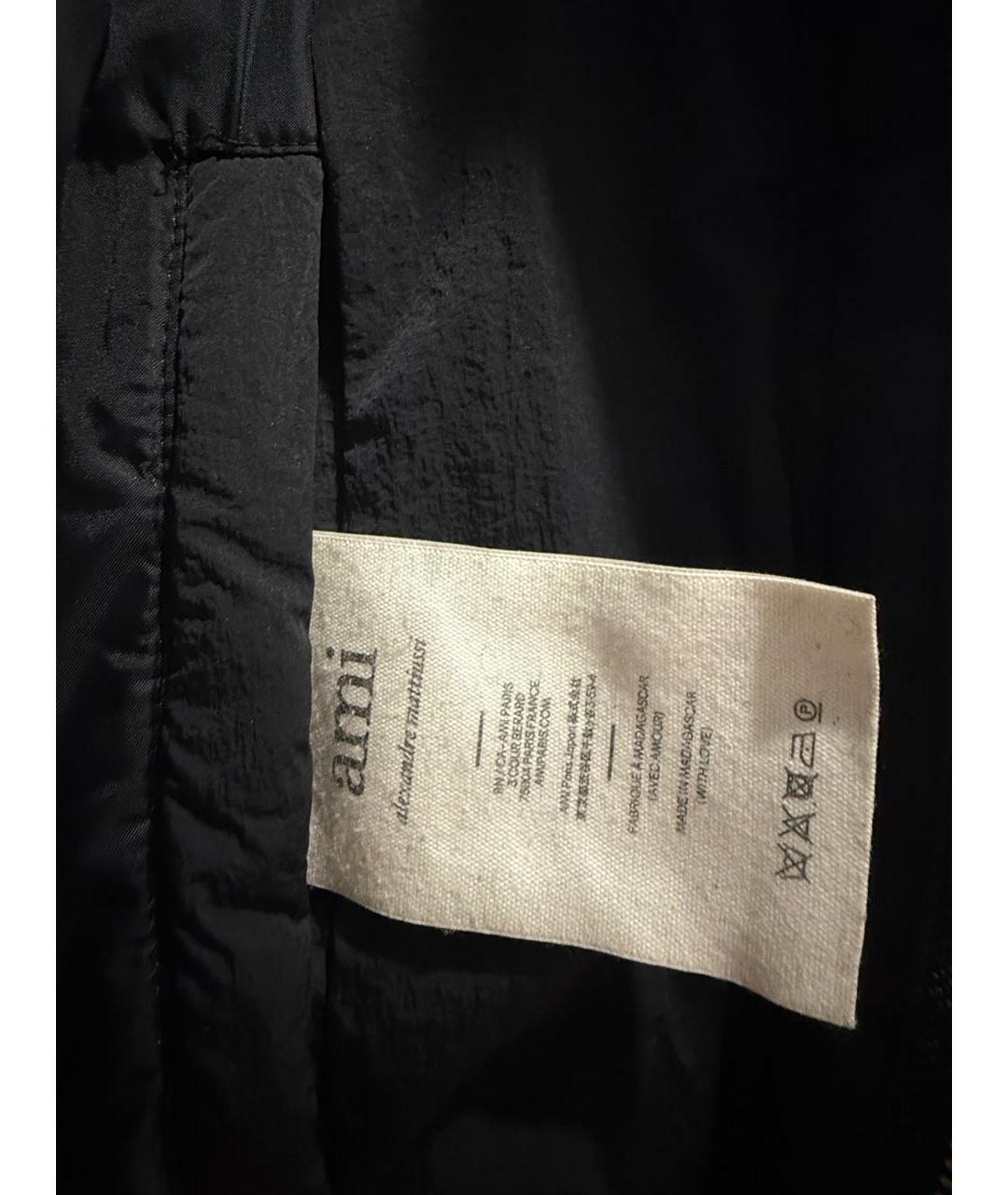 Ami Paris Черный полиэстеровый пуховик, фото 3