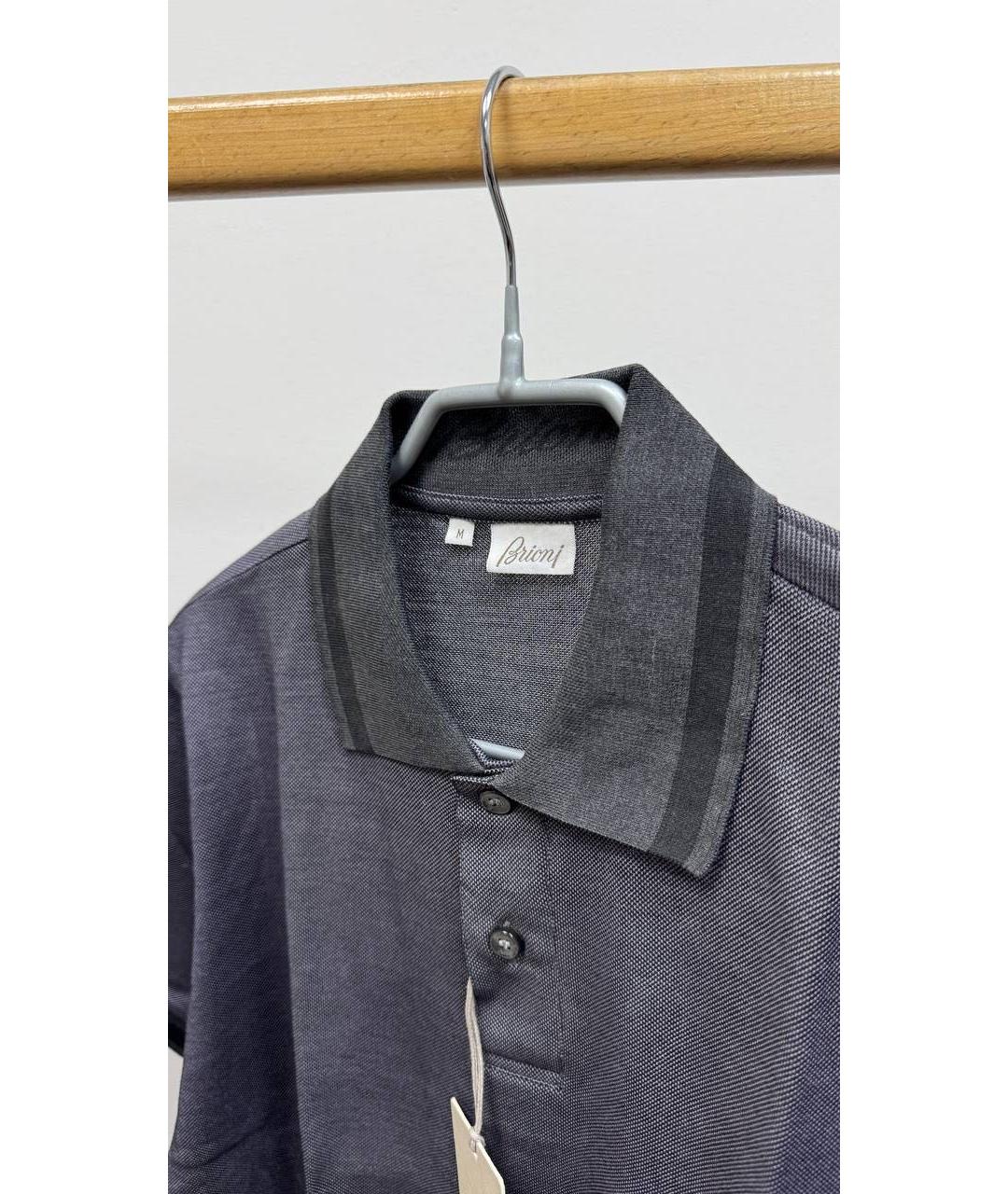 BRIONI Хлопковое поло с коротким рукавом, фото 2