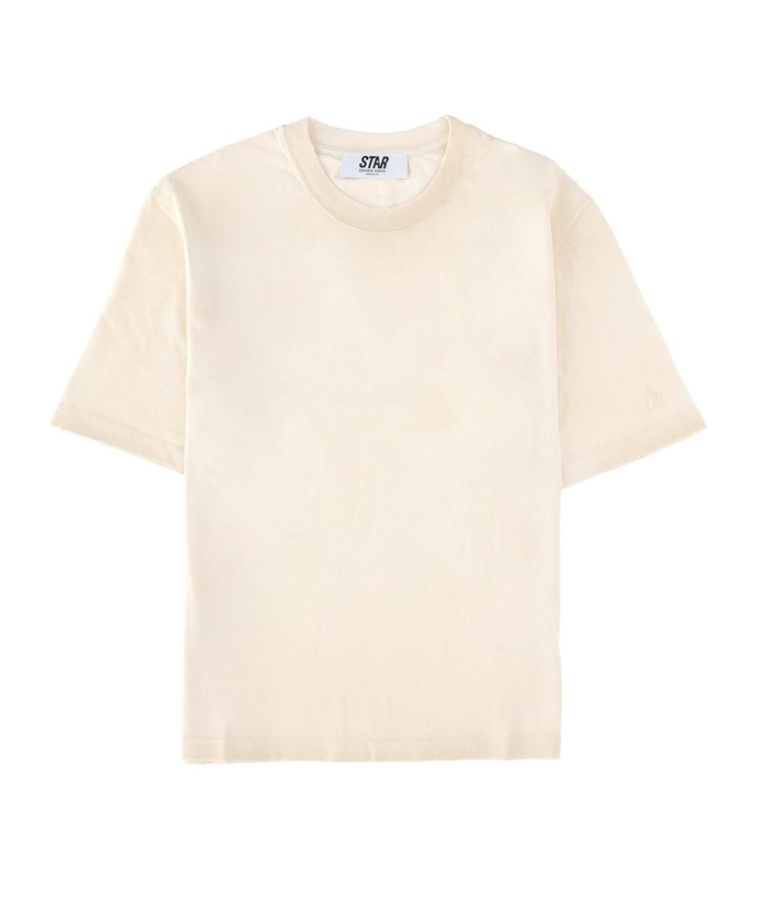 GOLDEN GOOSE DELUXE BRAND Белая хлопковая футболка, фото 1