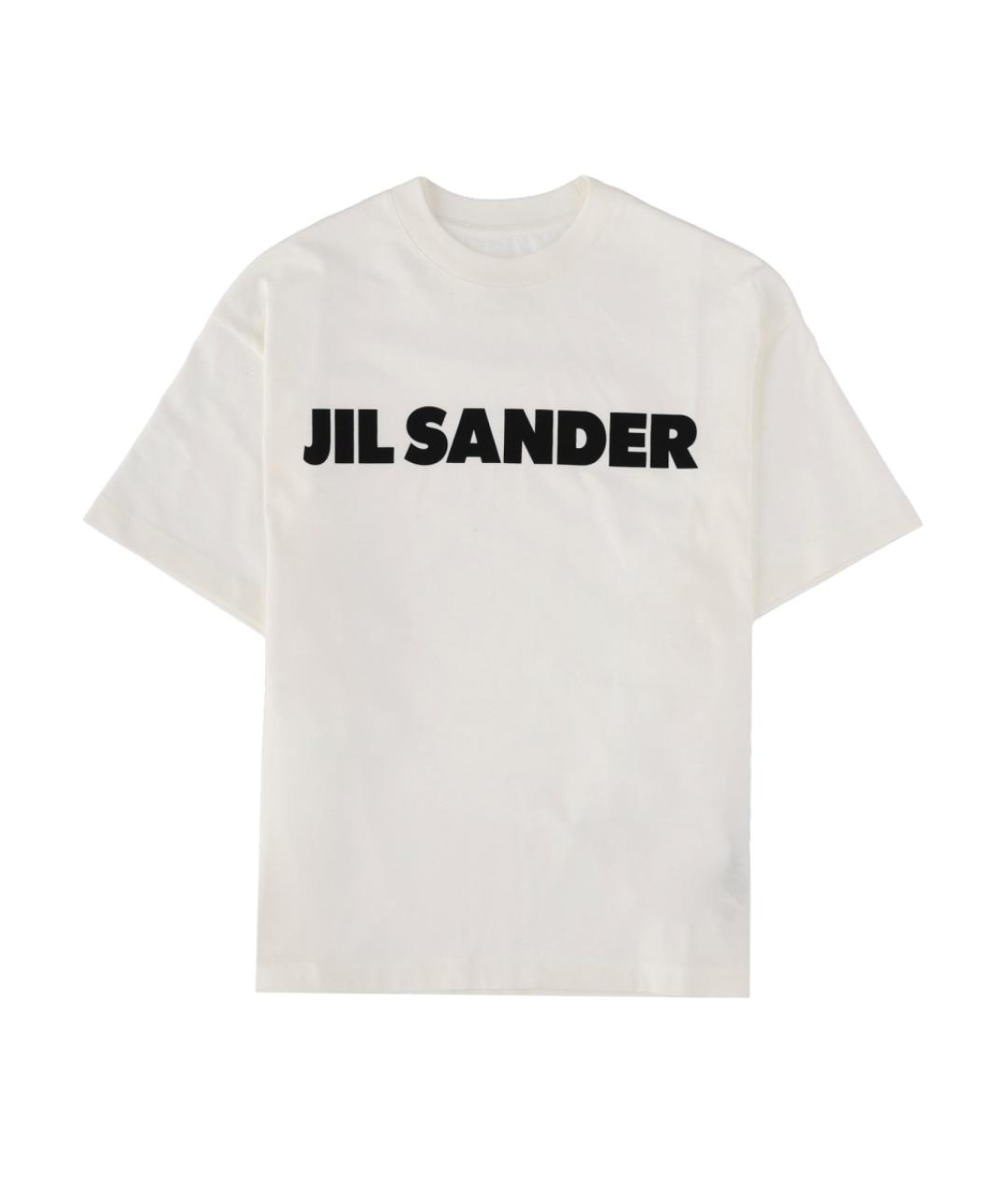 JIL SANDER Белая хлопковая футболка, фото 1