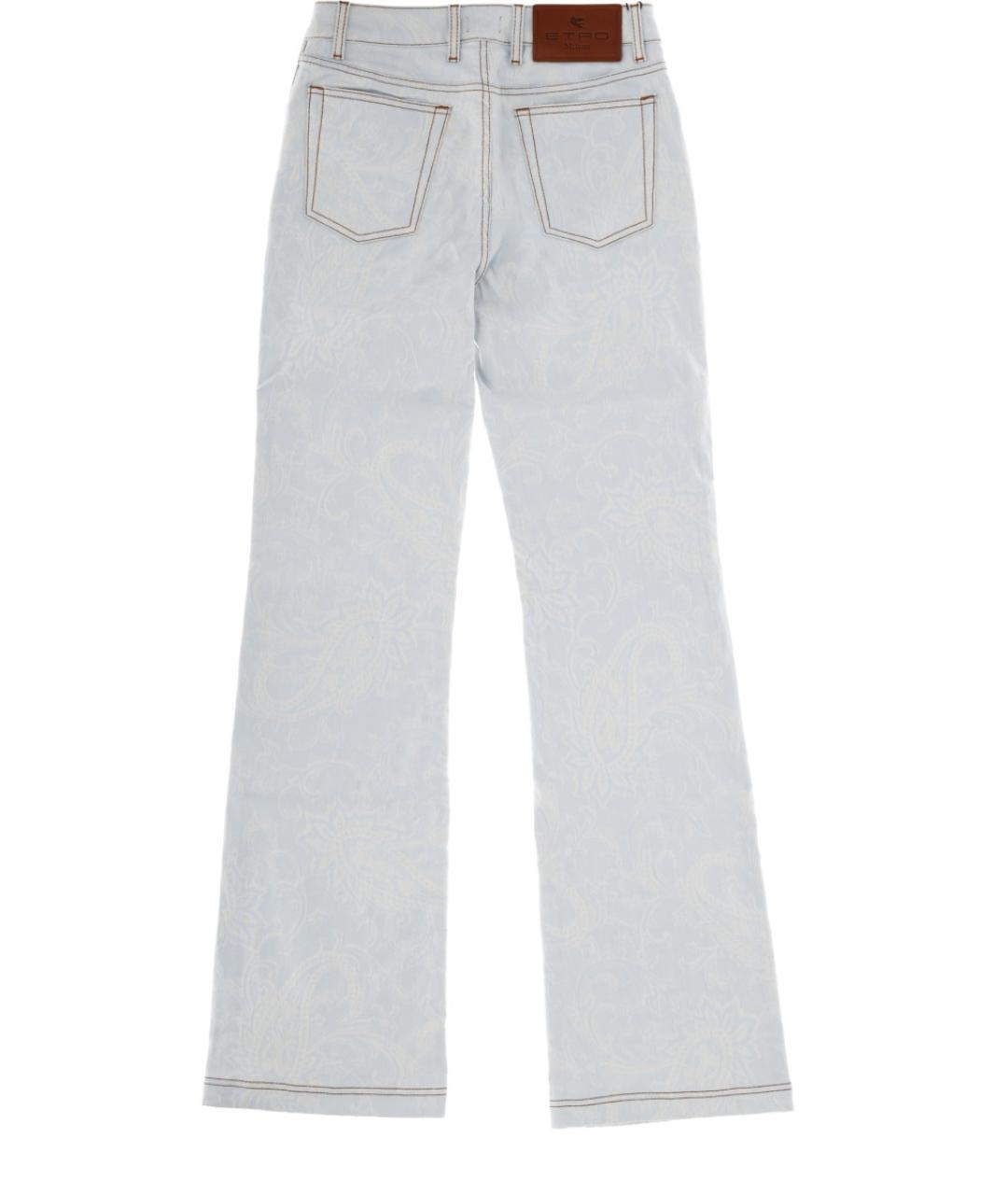ETRO Голубые хлопковые прямые джинсы, фото 2