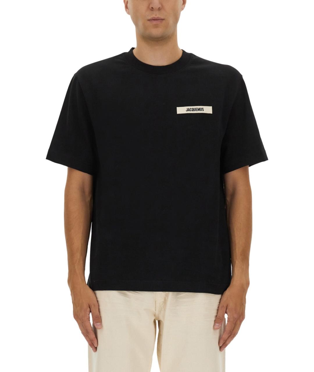 JACQUEMUS Черная футболка, фото 3