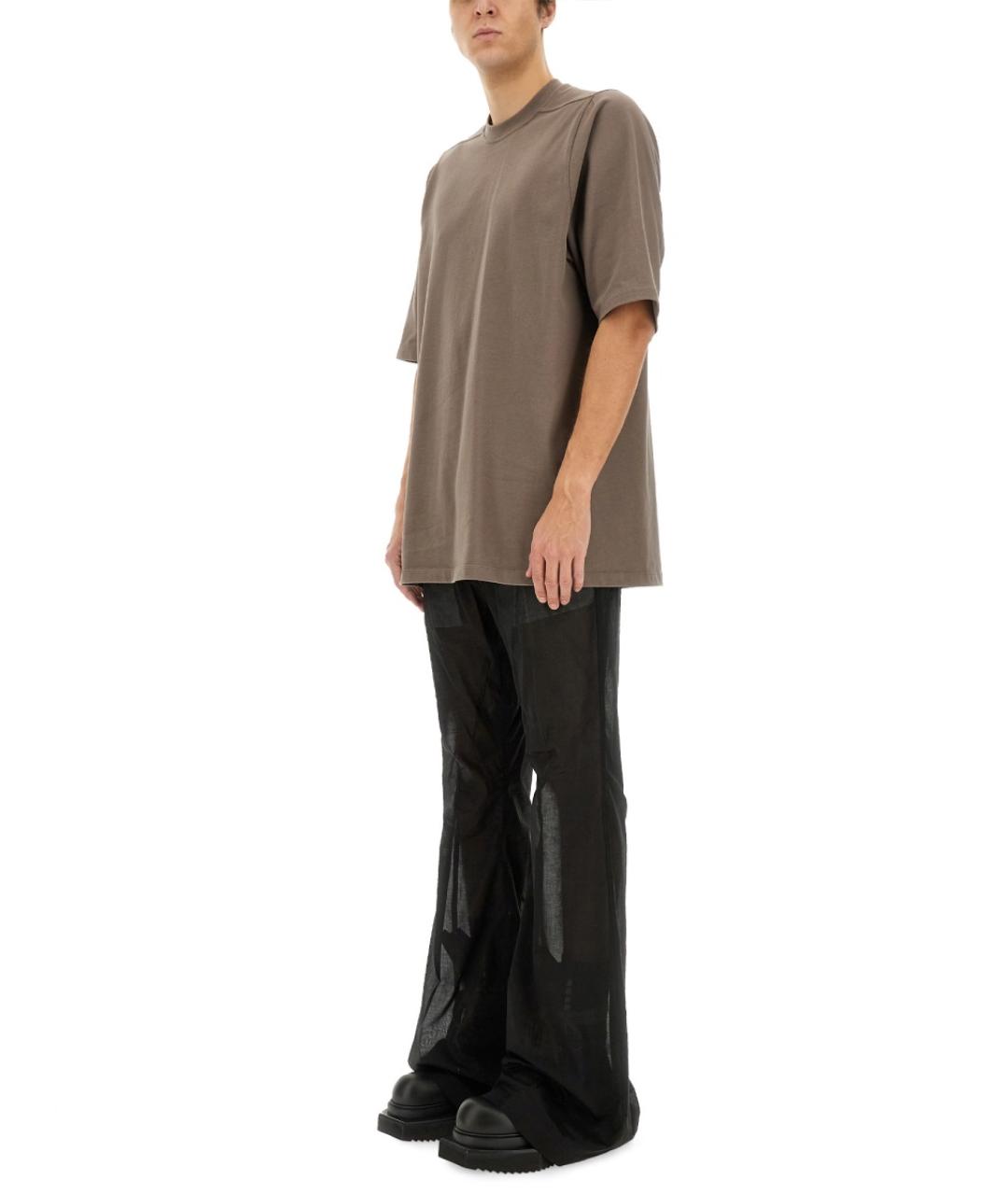 RICK OWENS Черные хлопковые повседневные брюки, фото 3