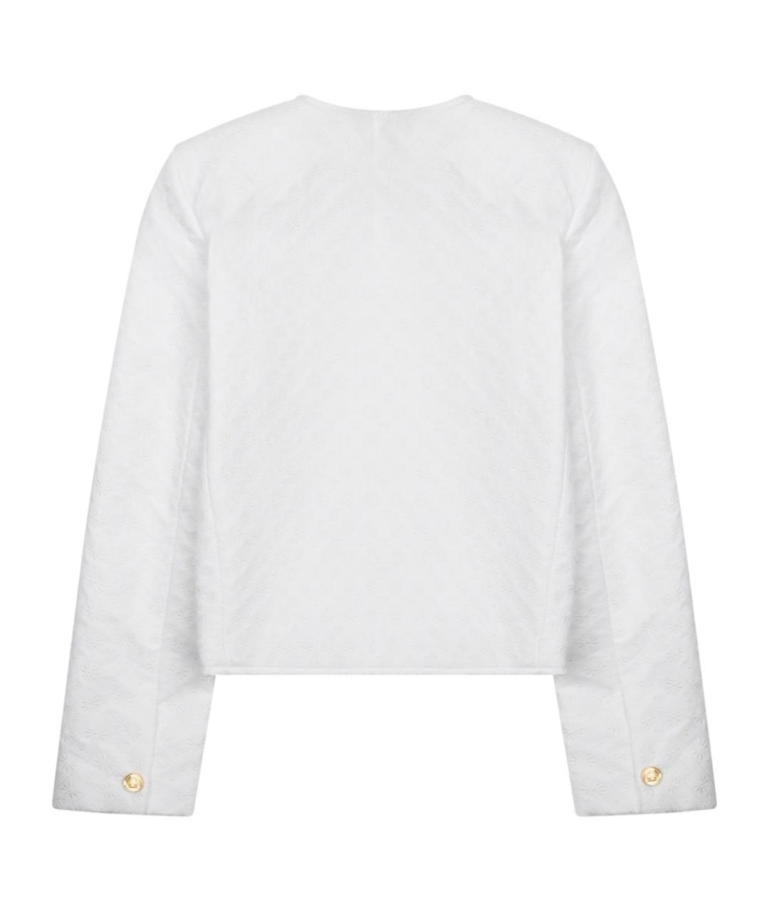 CELINE Белый хлопковый жакет/пиджак, фото 2