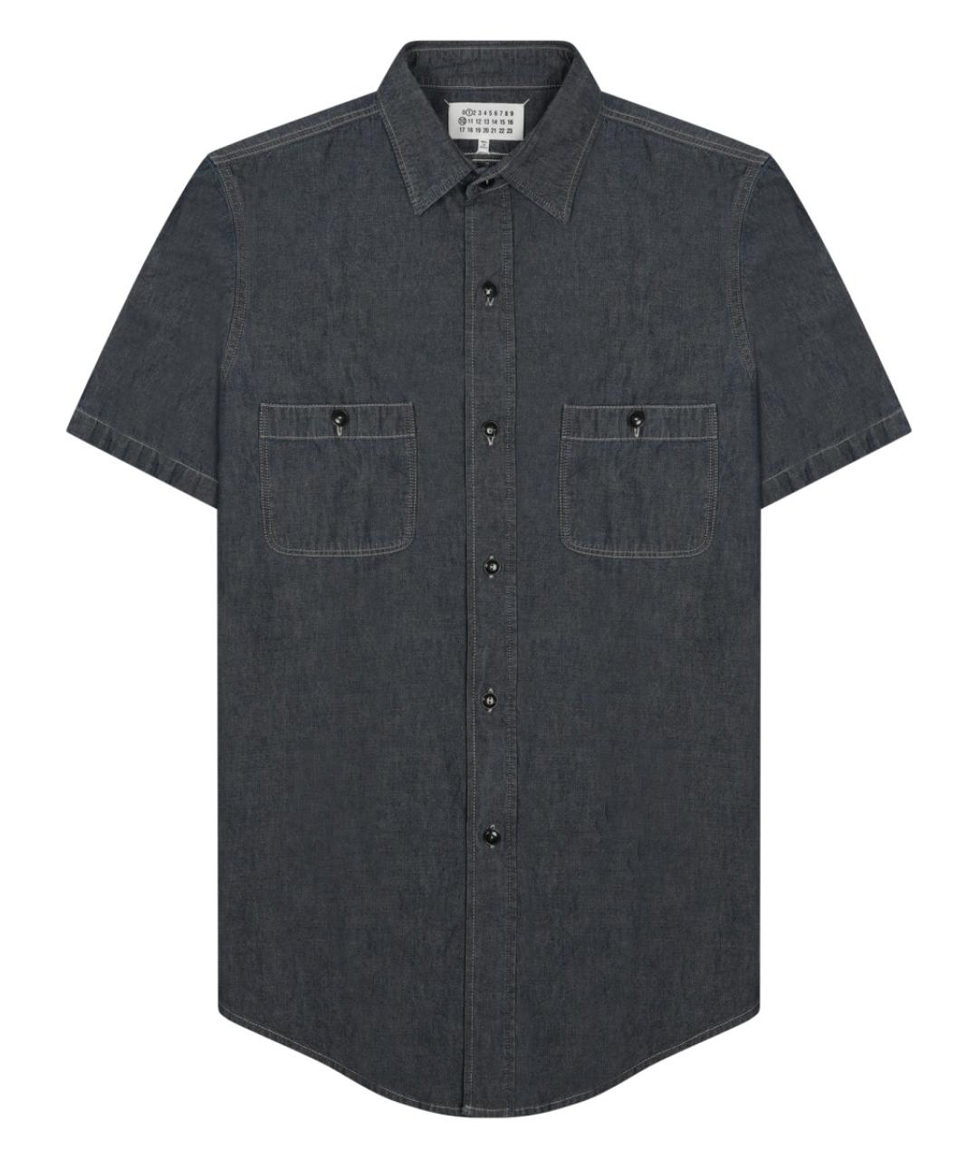 MAISON MARGIELA Синяя хлопковая кэжуал рубашка, фото 1