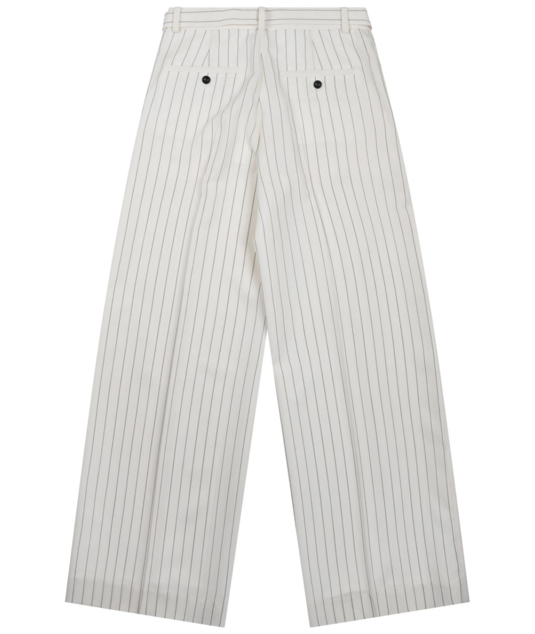 SACAI Белые шерстяные прямые брюки, фото 2