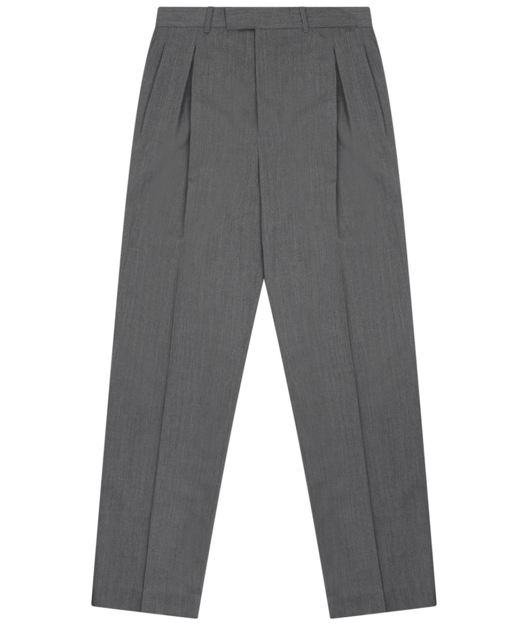 CHRISTIAN DIOR Серые шерстяные классические брюки, фото 1