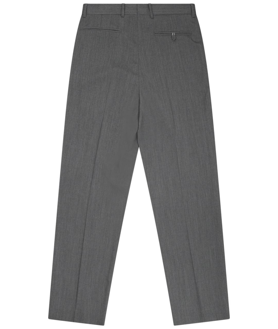 CHRISTIAN DIOR Серые шерстяные классические брюки, фото 2