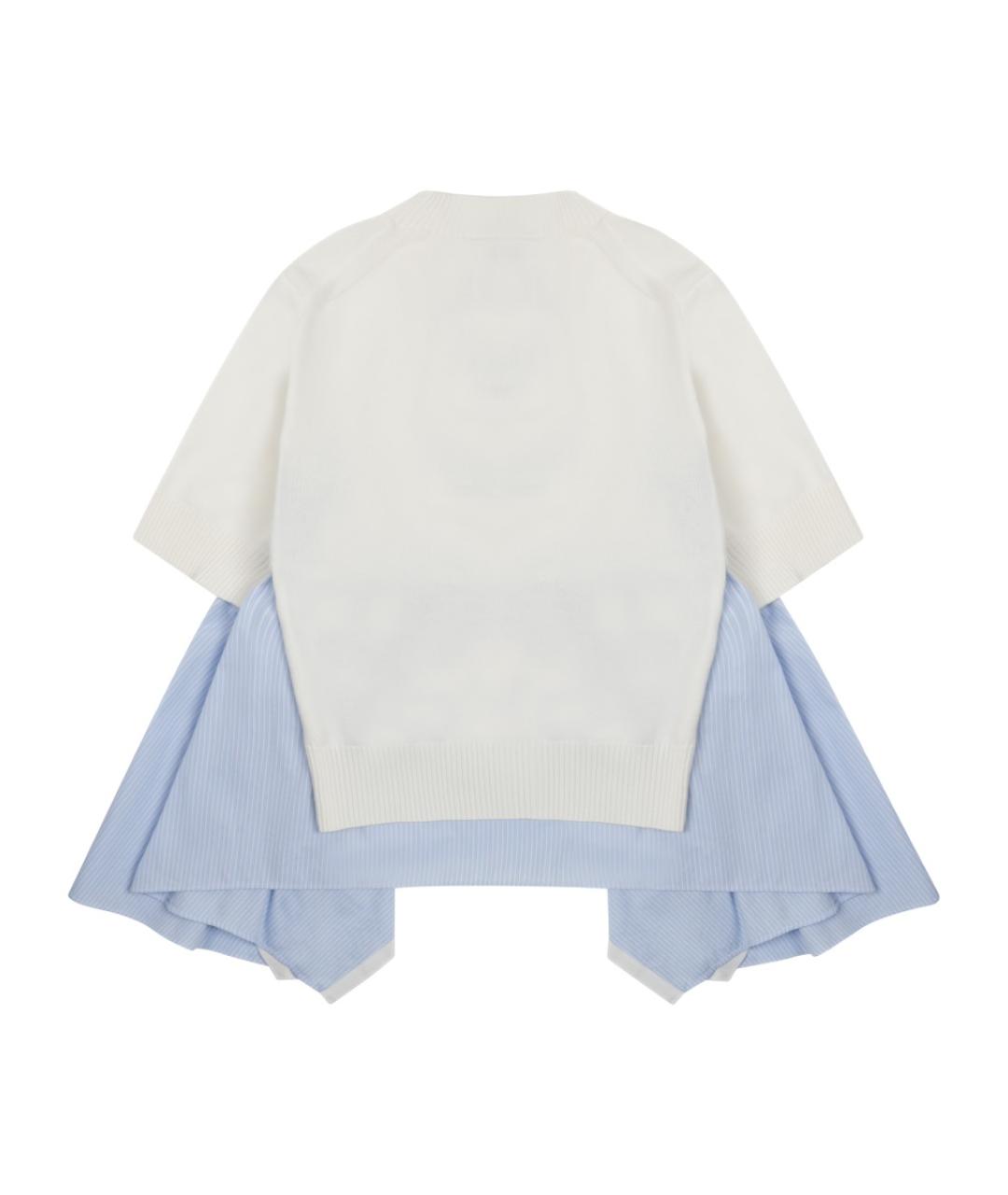 SACAI Белый хлопковый джемпер / свитер, фото 2