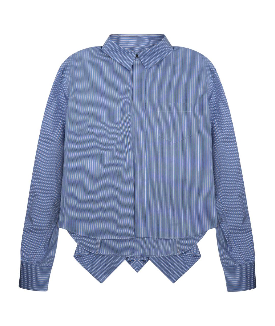 SACAI Синяя полиэстеровая рубашка, фото 1