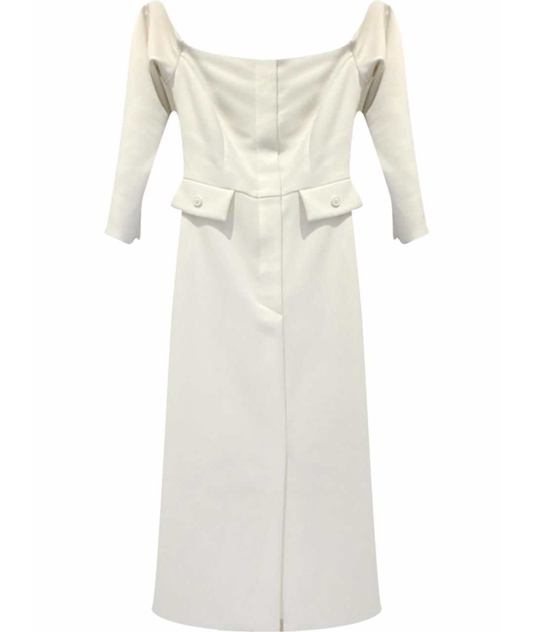 12 STOREEZ Белое ацетатное коктейльное платье, фото 1