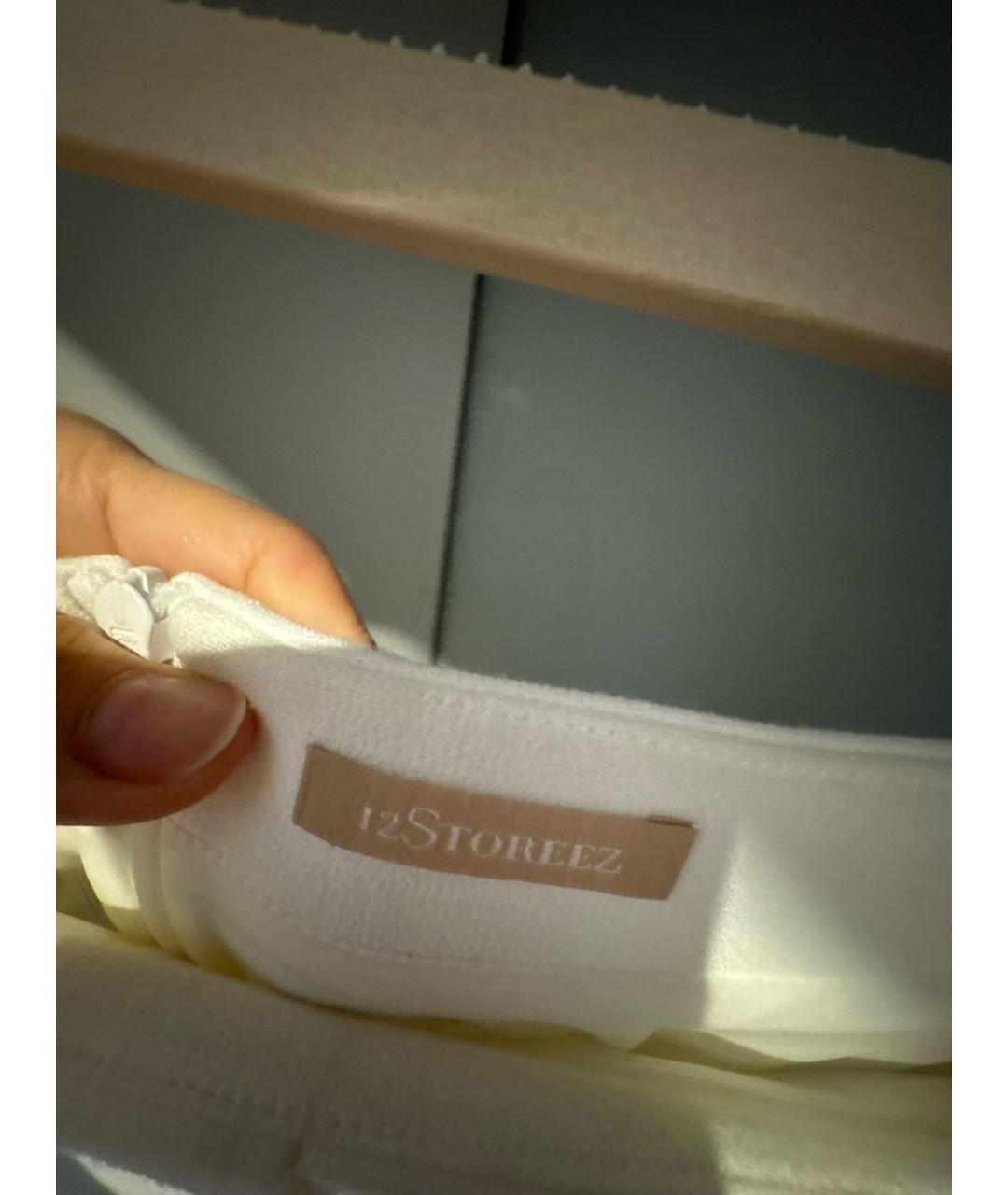 12 STOREEZ Белое ацетатное коктейльное платье, фото 2