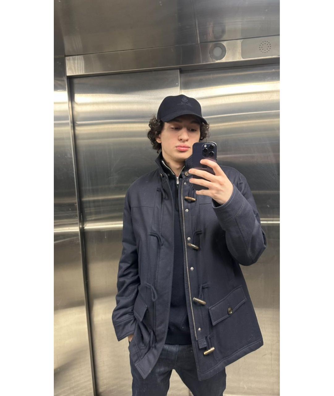 BRUNELLO CUCINELLI Темно-синее кашемировое пальто, фото 7