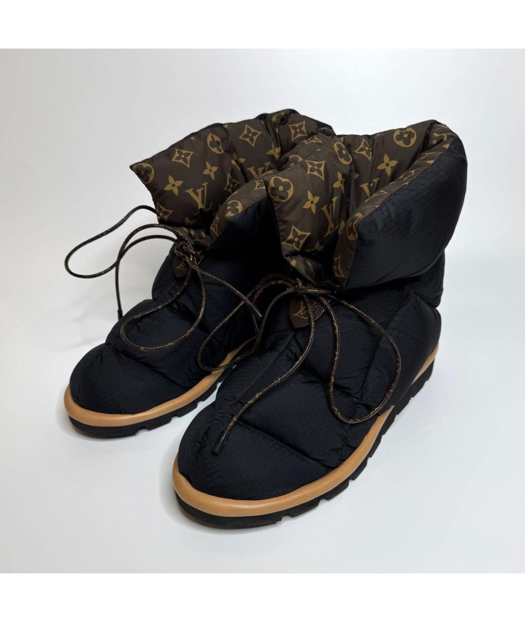 LOUIS VUITTON Черные текстильные полусапоги, фото 3