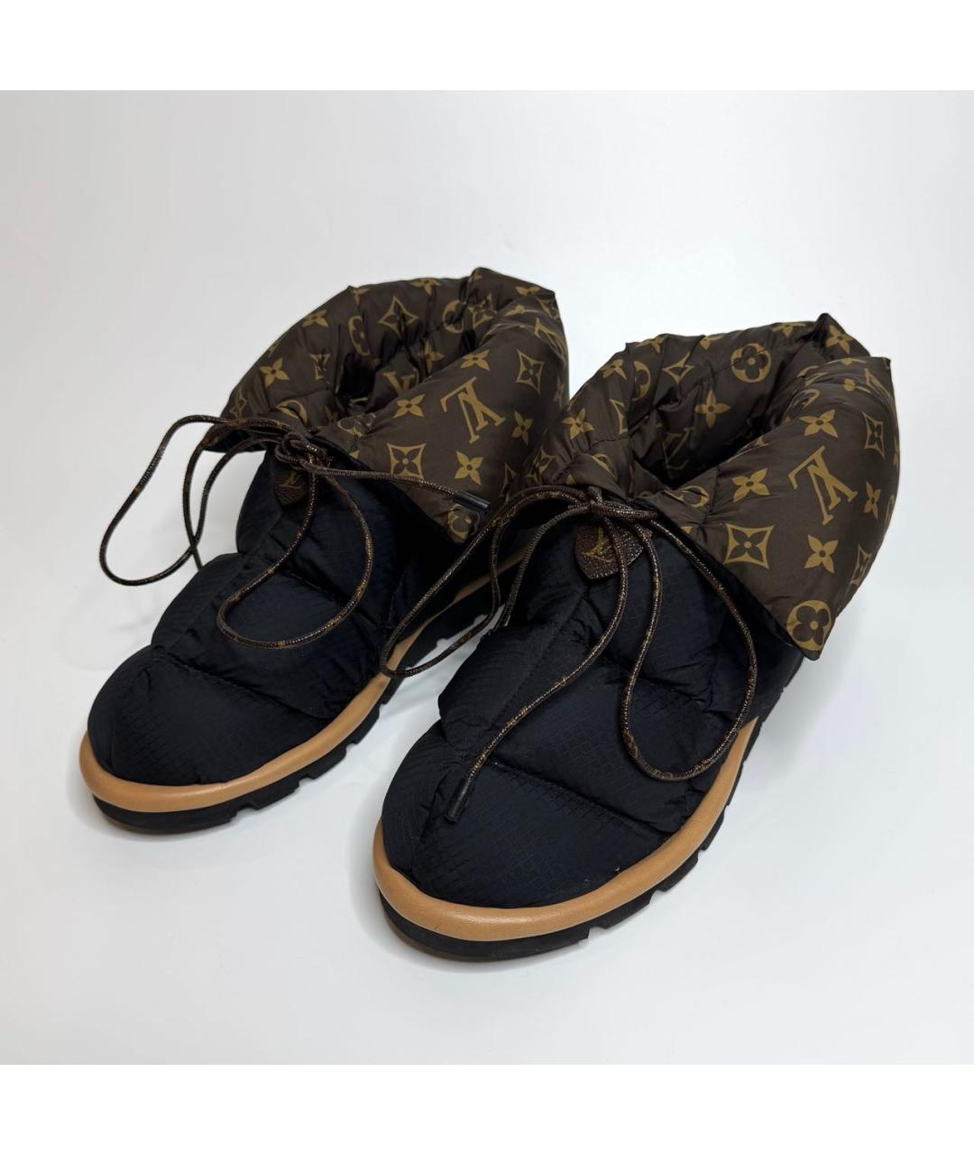 LOUIS VUITTON Черные текстильные полусапоги, фото 2