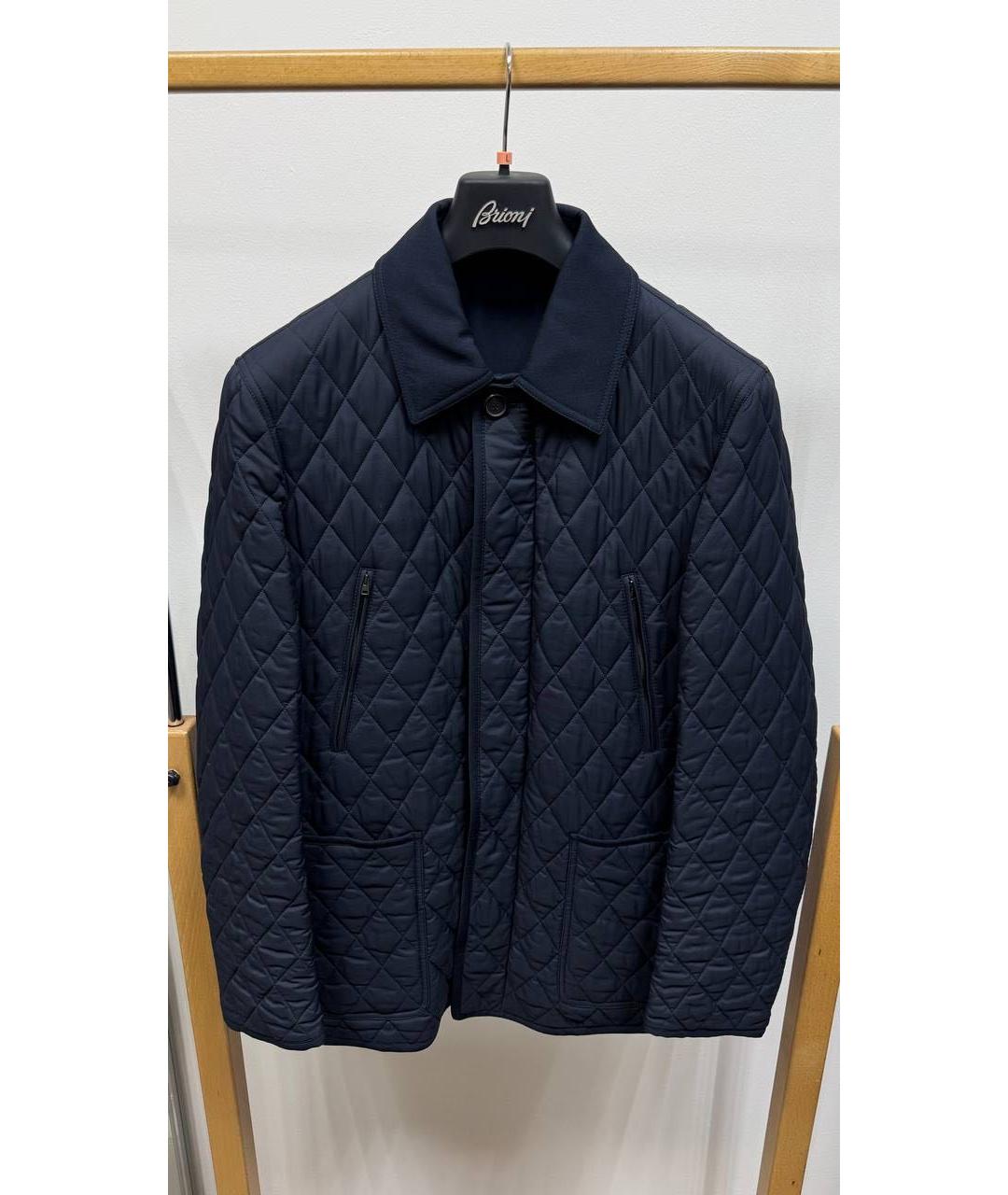 BRIONI Темно-синяя полиамидовая куртка, фото 6