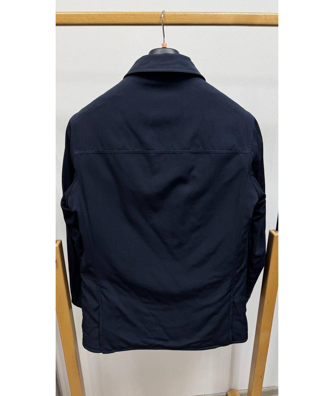BRIONI Темно-синяя полиамидовая куртка, фото 5