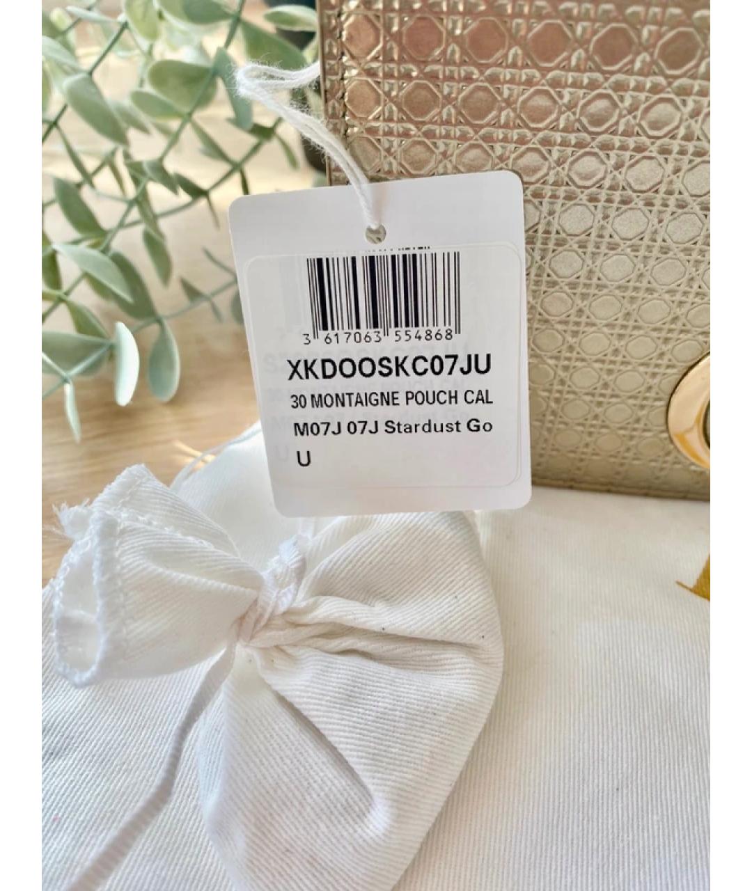 CHRISTIAN DIOR Золотая поясная сумка из лакированной кожи, фото 5