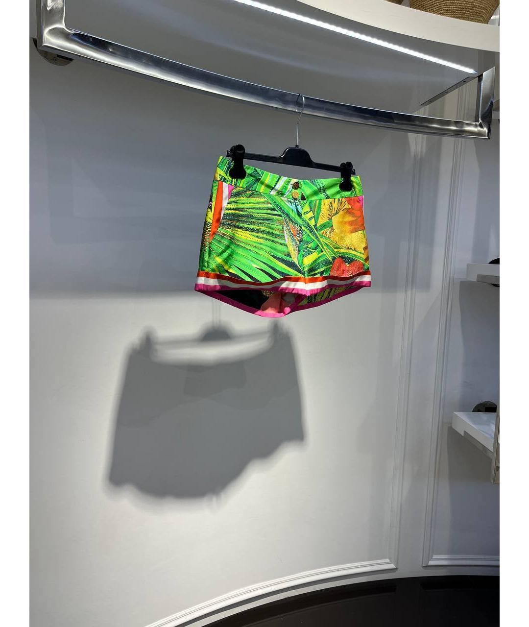 ROBERTO CAVALLI Мульти шелковые шорты, фото 2