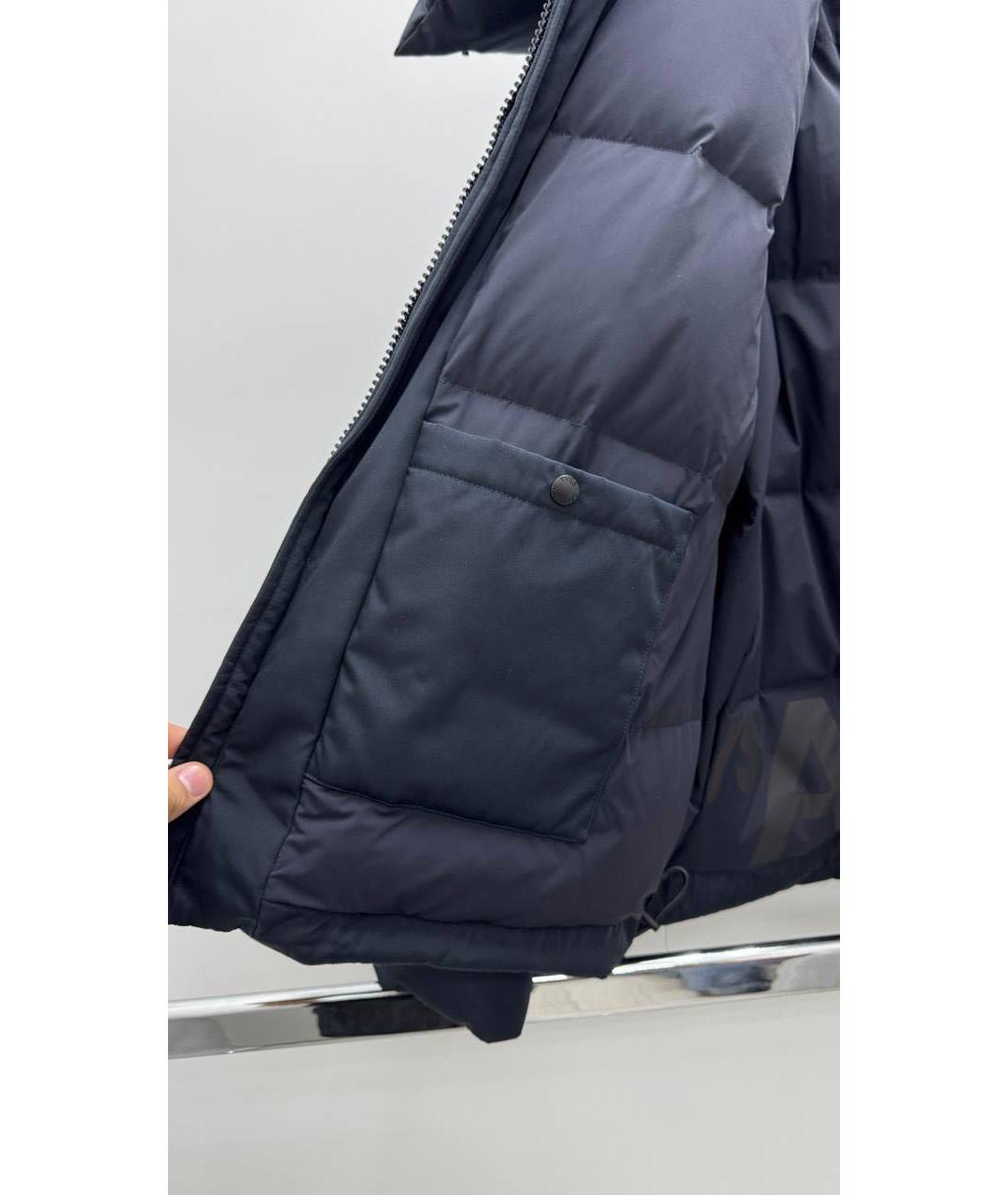 YVES SALOMON Темно-синий полиэстеровый пуховик, фото 8