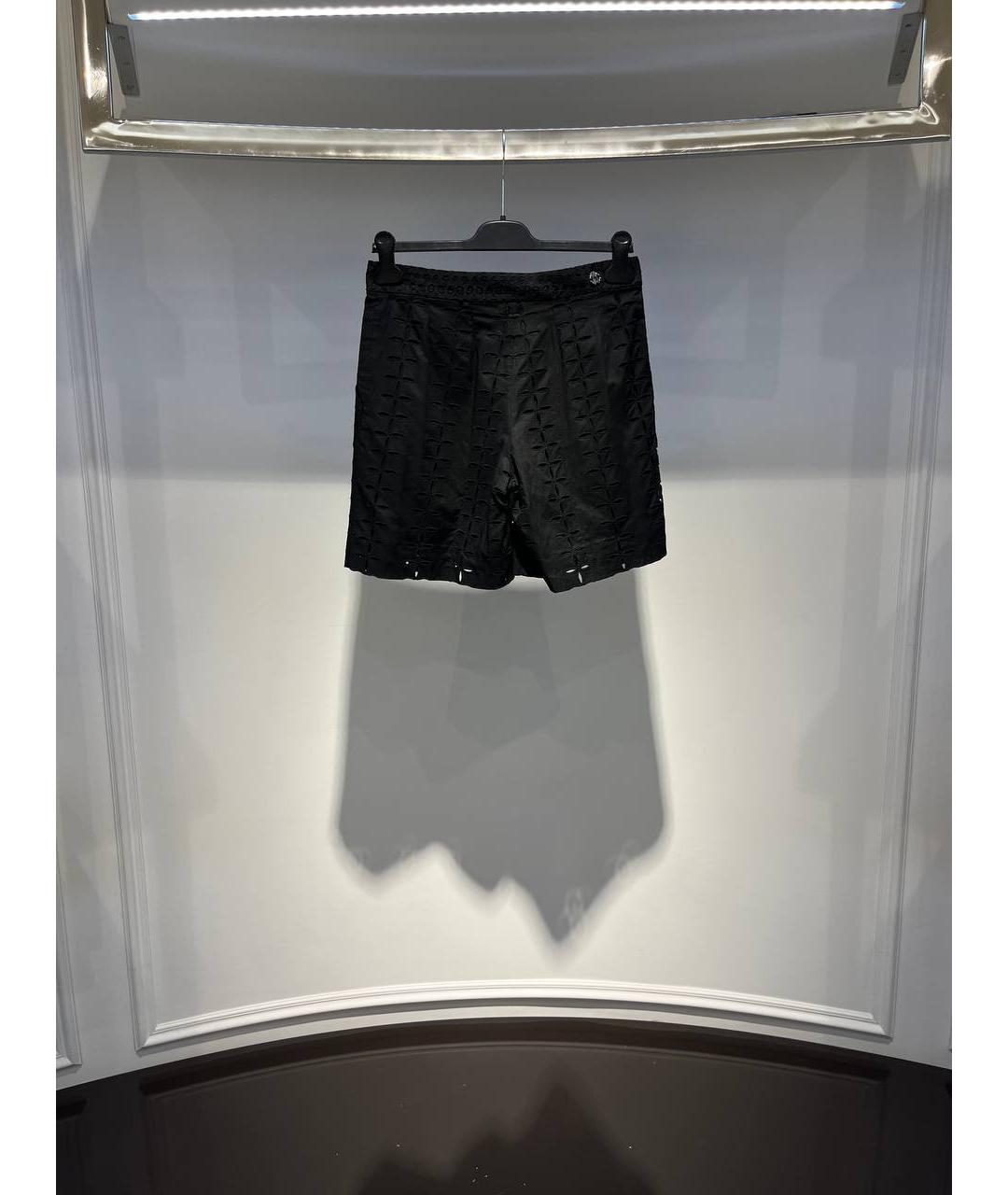 ROBERTO CAVALLI Черные хлопковые шорты, фото 4