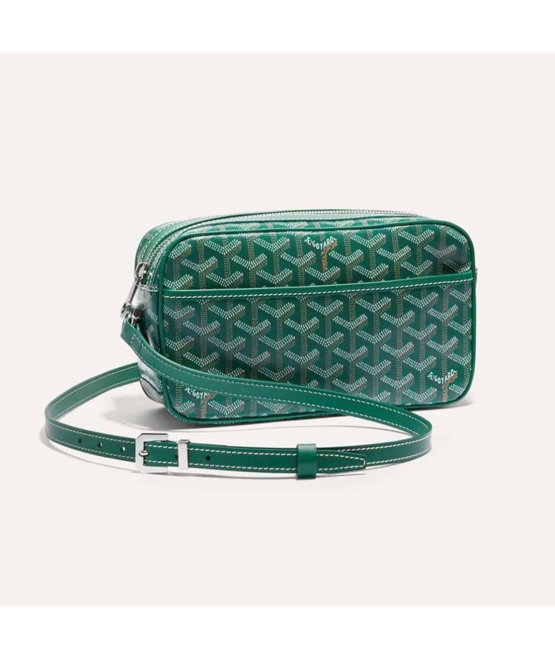 GOYARD Зеленая кожаная сумка на плечо, фото 2