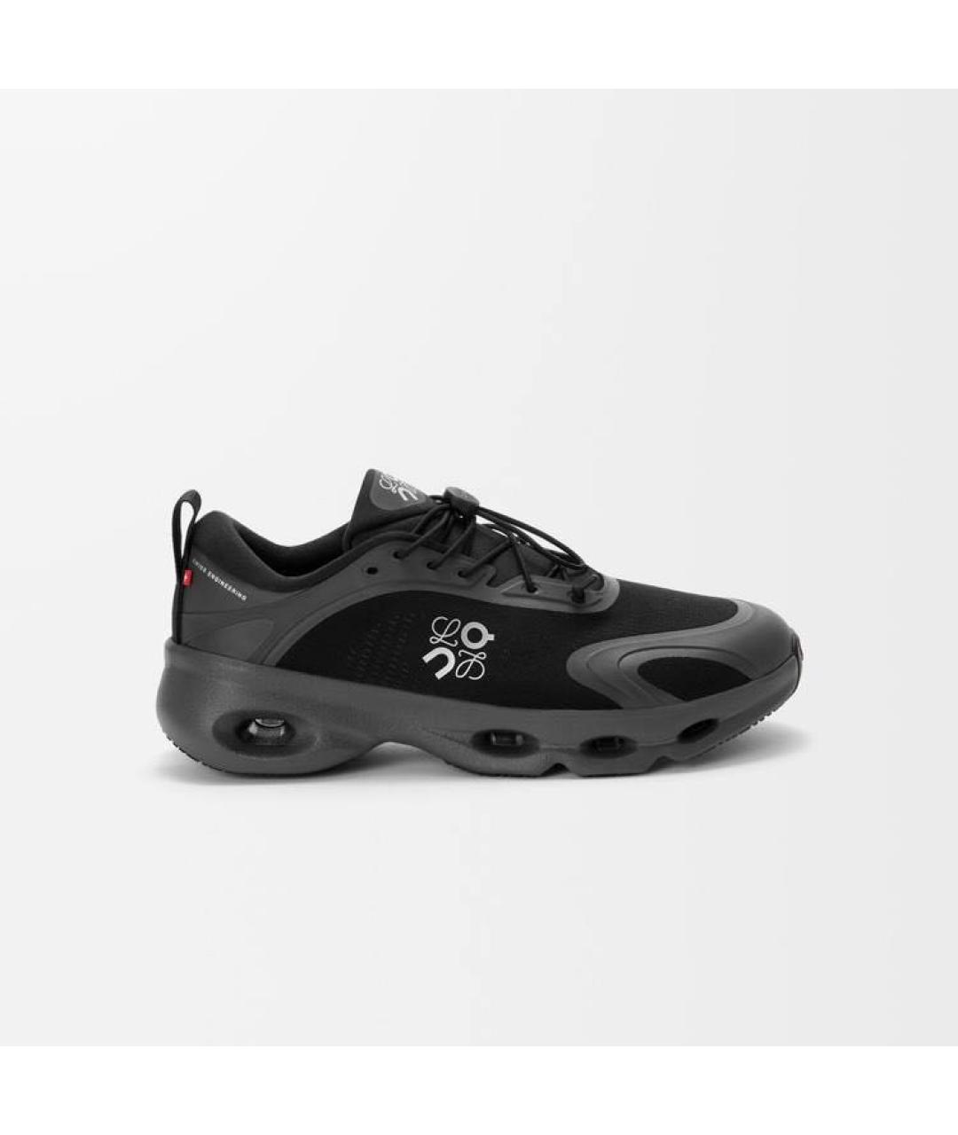 LOEWE Черные текстильные низкие кроссовки / кеды, фото 5