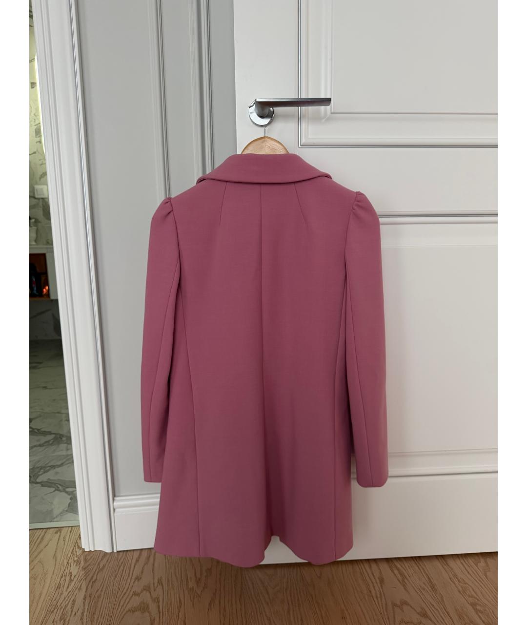 RED VALENTINO Розовое вискозное пальто, фото 5