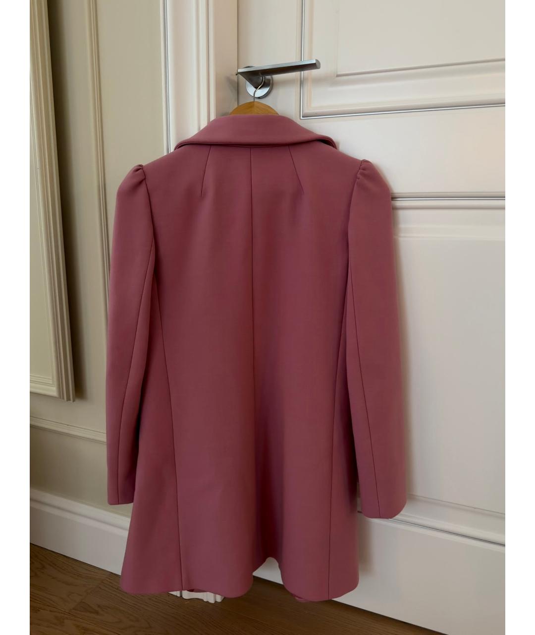 RED VALENTINO Розовое вискозное пальто, фото 4