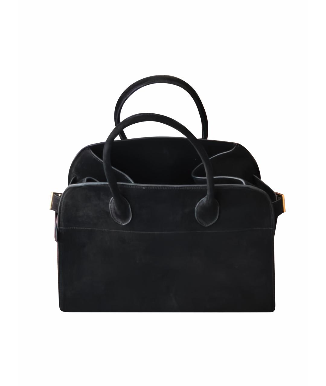 THE ROW Черная замшевая сумка тоут, фото 1