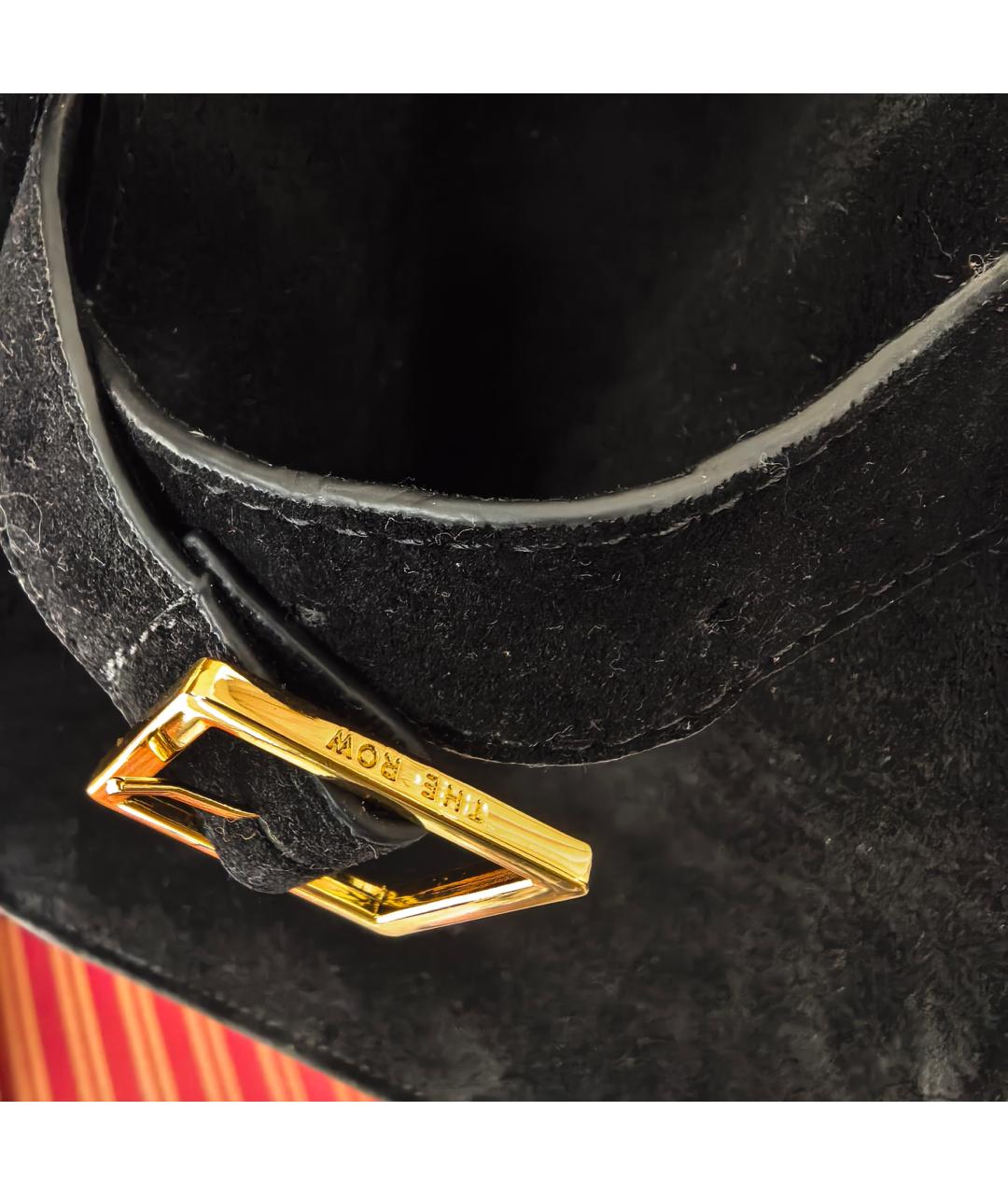 THE ROW Черная замшевая сумка тоут, фото 5