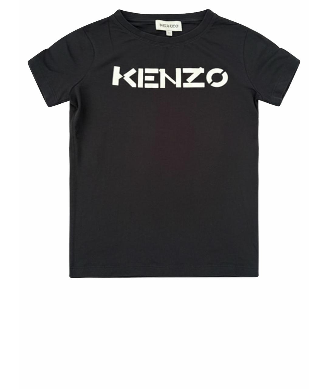 KENZO Черная хлопковая футболка, фото 1