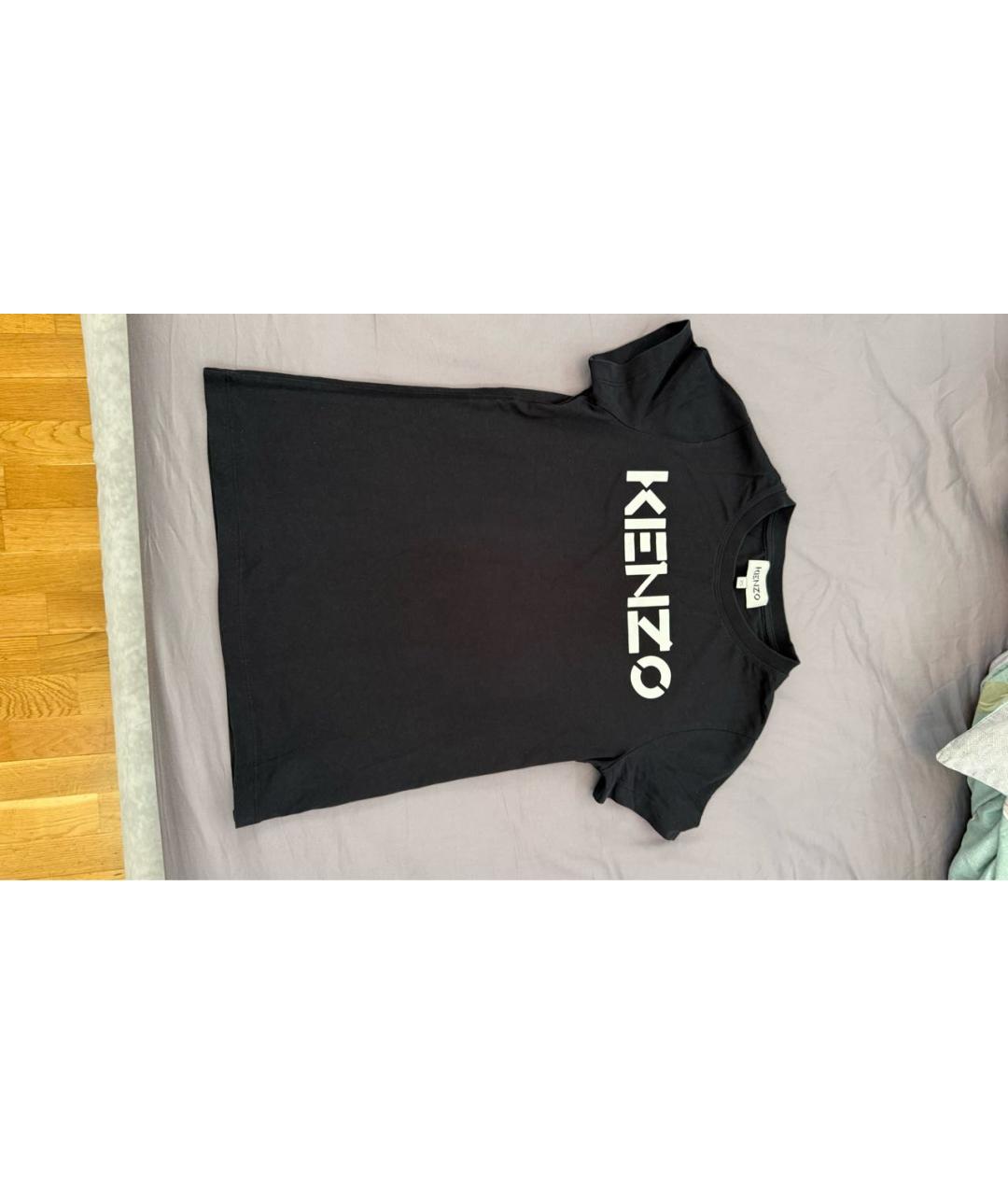 KENZO Черная хлопковая футболка, фото 8