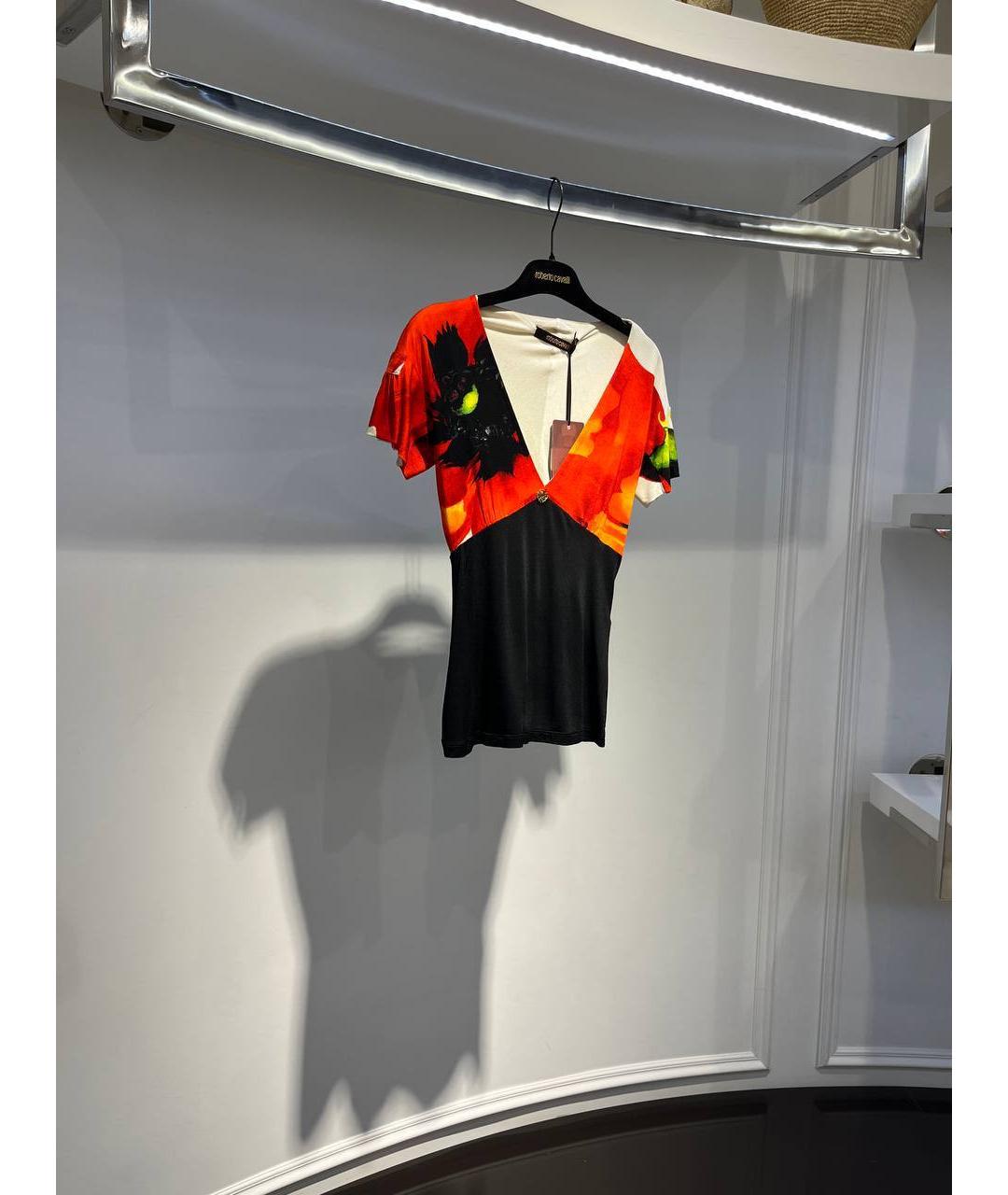 ROBERTO CAVALLI Мульти вискозная футболка, фото 2