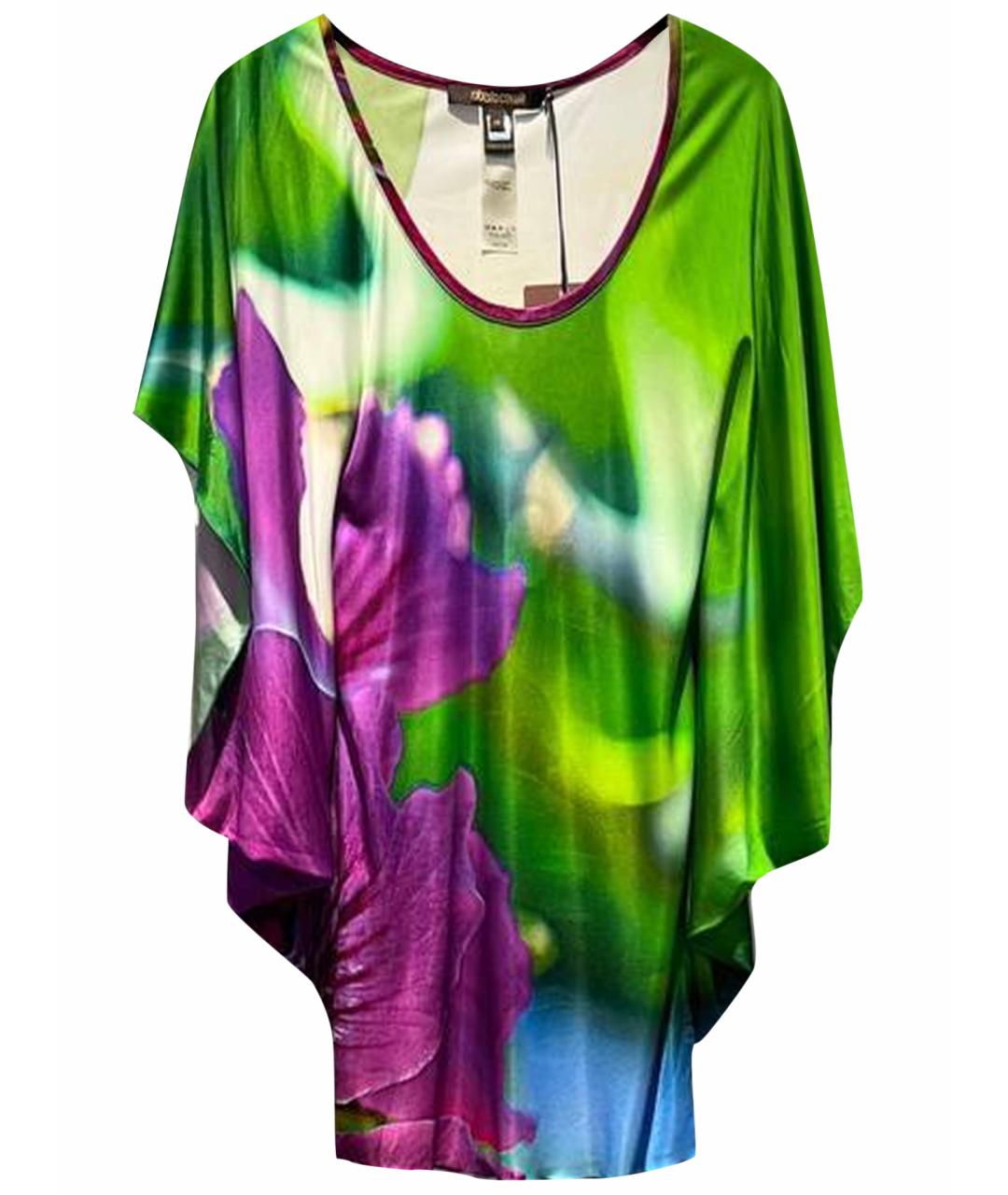 ROBERTO CAVALLI Мульти вискозная футболка, фото 1