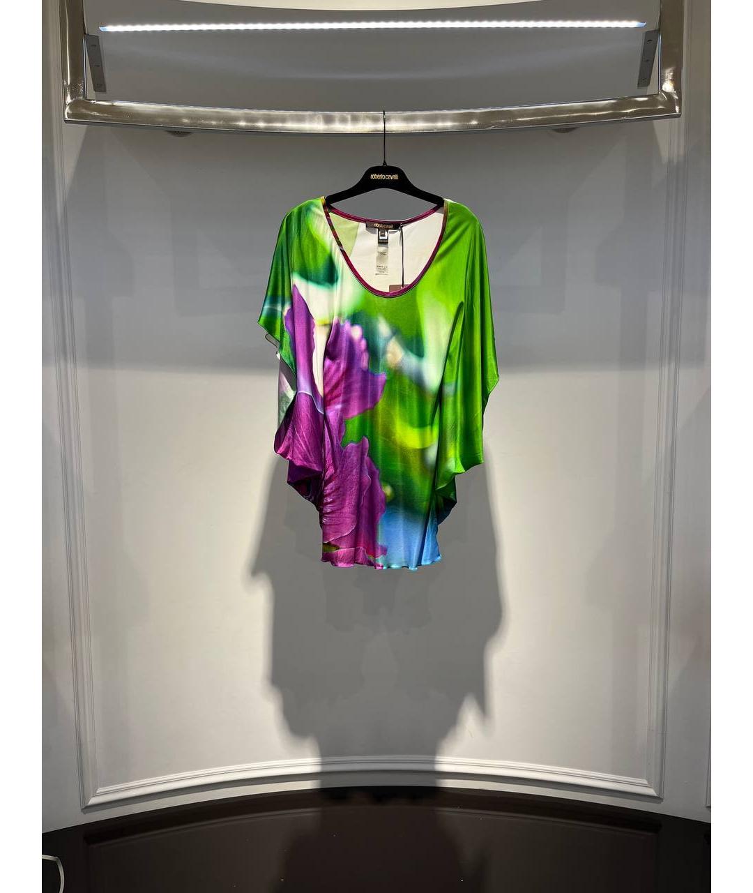 ROBERTO CAVALLI Мульти вискозная футболка, фото 4