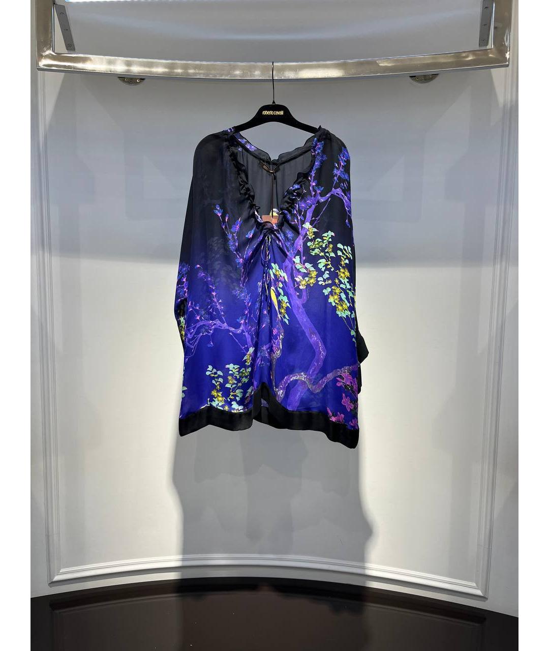 ROBERTO CAVALLI Мульти шелковая туника, фото 4