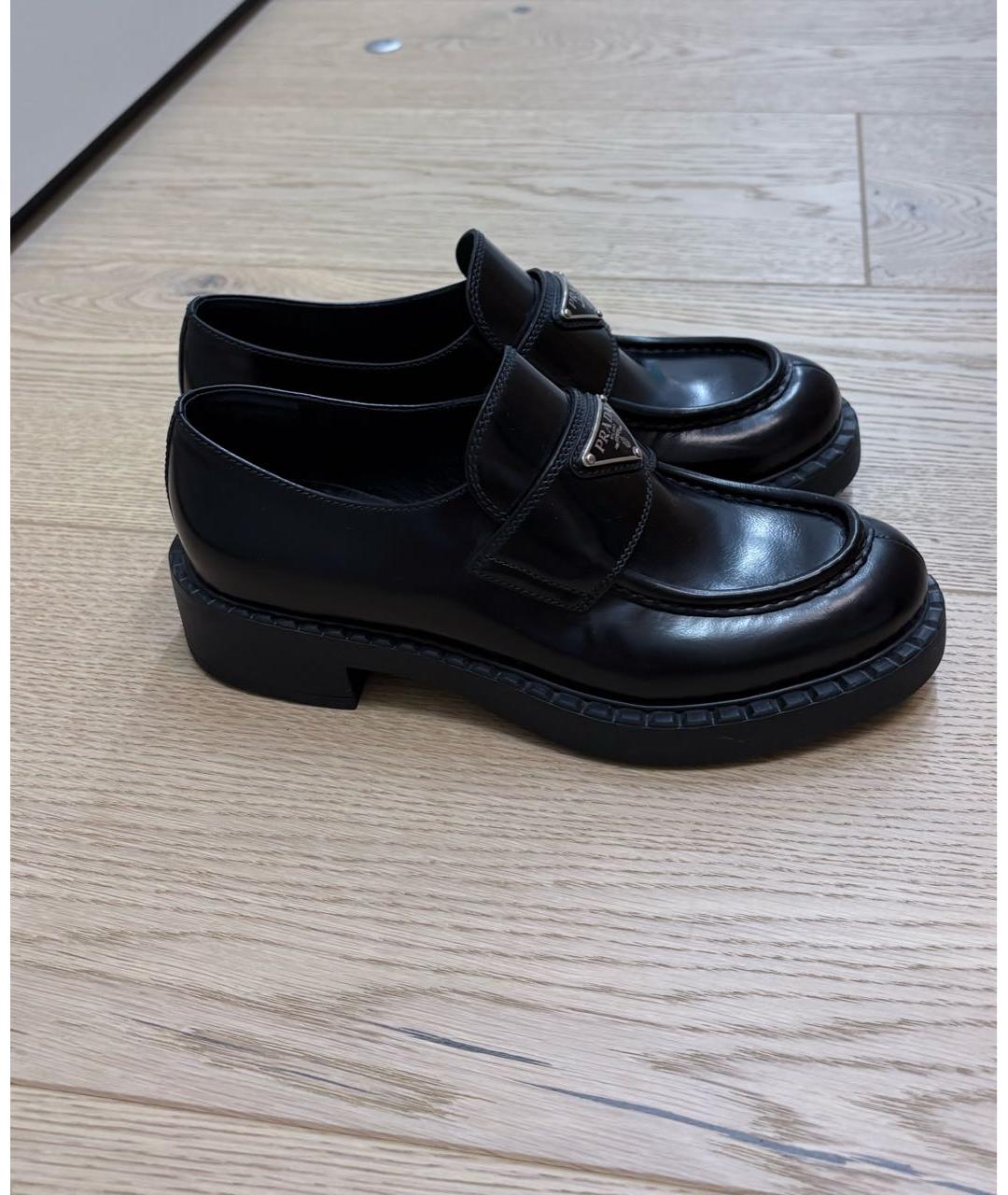 PRADA Черные кожаные лоферы, фото 6