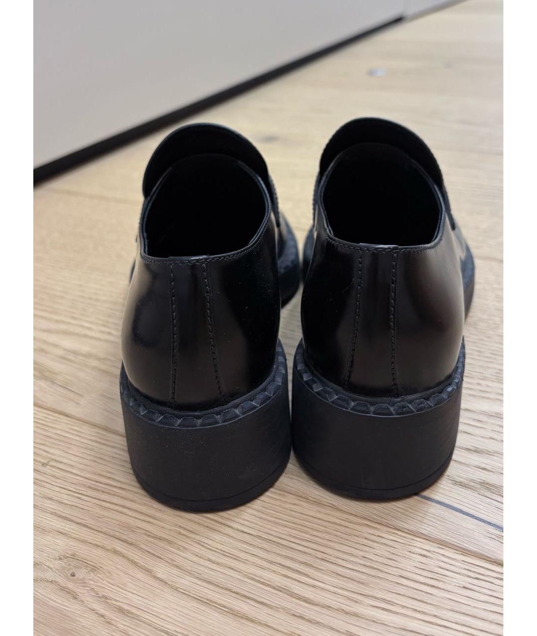 PRADA Черные кожаные лоферы, фото 4