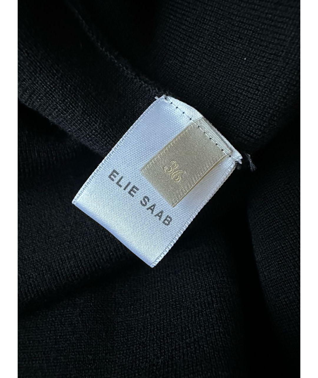 ELIE SAAB Черное шерстяное повседневное платье, фото 7
