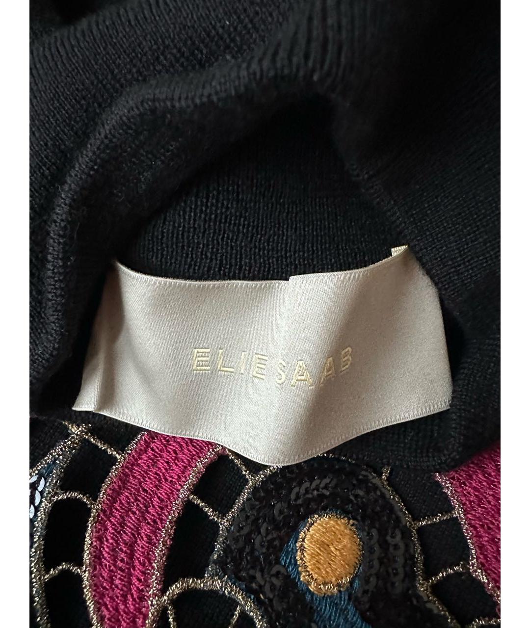 ELIE SAAB Черное шерстяное повседневное платье, фото 6